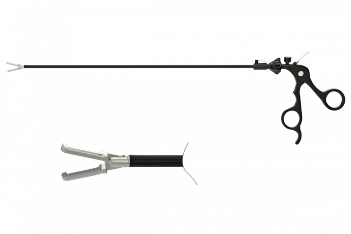 Зажим монополярный (Диссектор с изогнутыми браншами 90 град, 5мм)