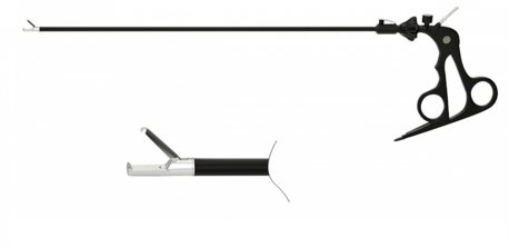 Зажим эндоскопический захватывающий (5 мм, когтевой 2х4, с двумя подвижными браншами)